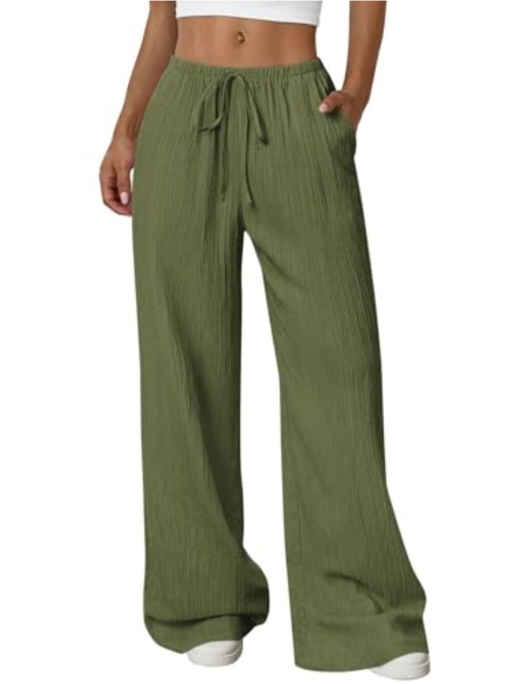 Wide Leg Palazzo Pants High Waisted Flowy Trousers
